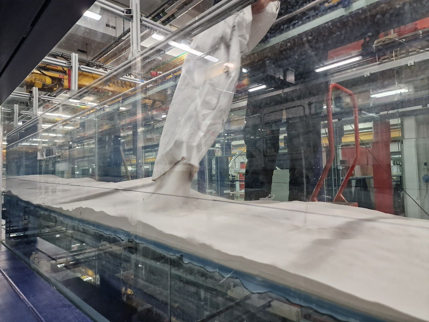 Wave energy prototype testing at Imperial College